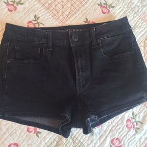 Black Denim Shorts